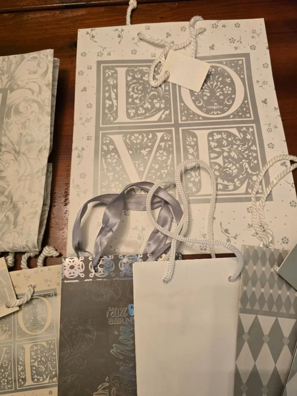 Gift Bags Lot of 9 Wedding Anniversary Love Wine Mini Medium Large